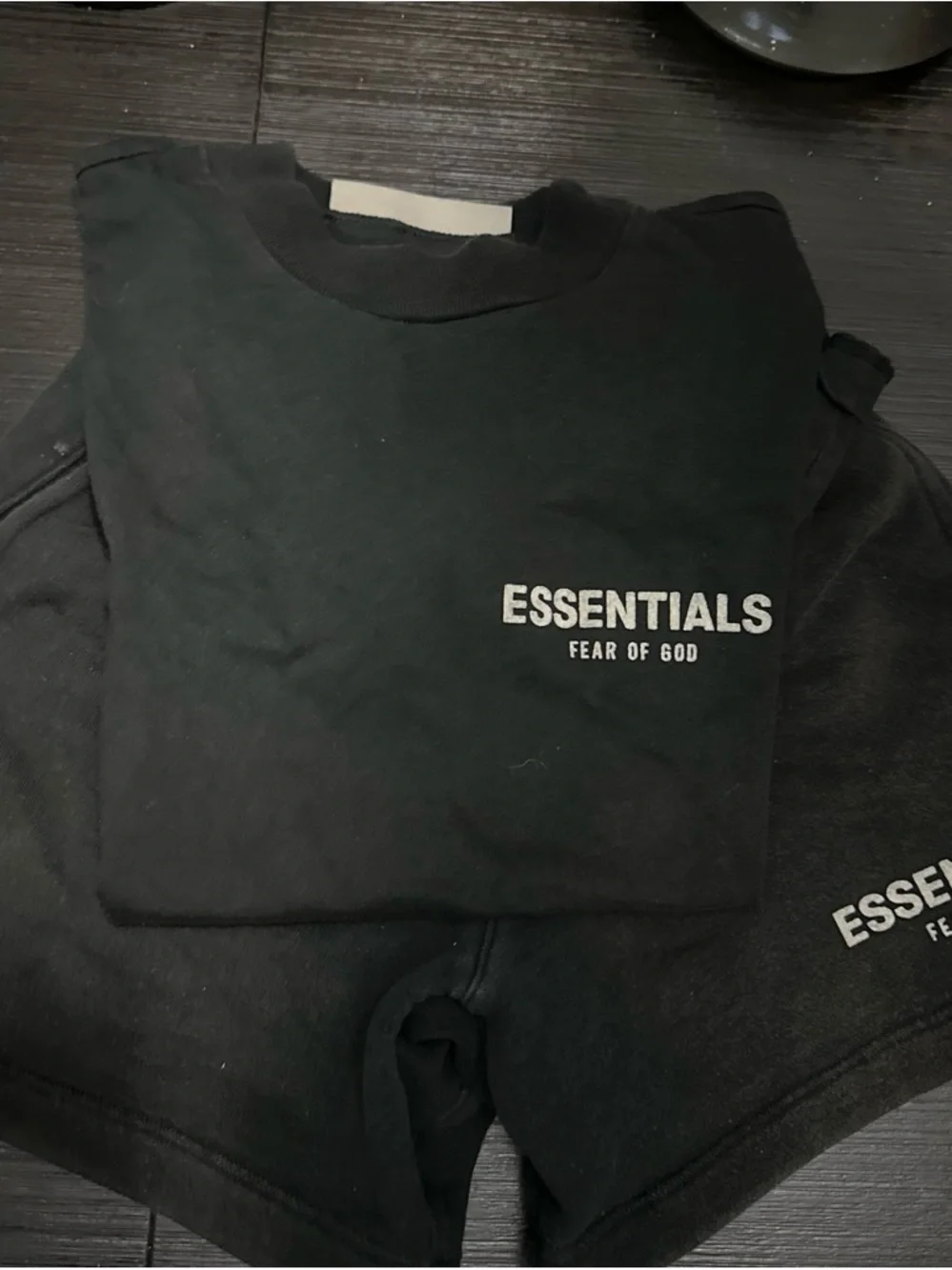 Fear of God Essentials Kids Matching Set - Black with White Logo